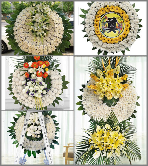 湖北黄冈市黄梅县新开镇皇府埒村花圈速递